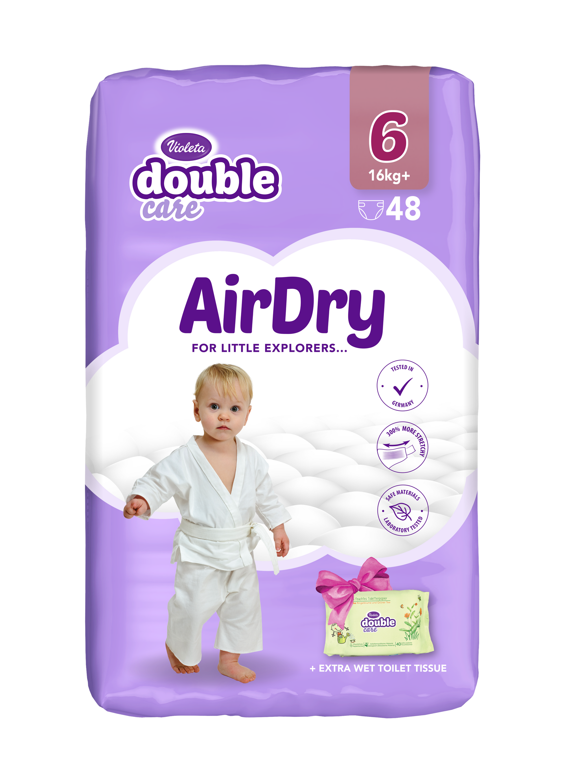 Violeta Double Care AirDry pelene 6 48kom