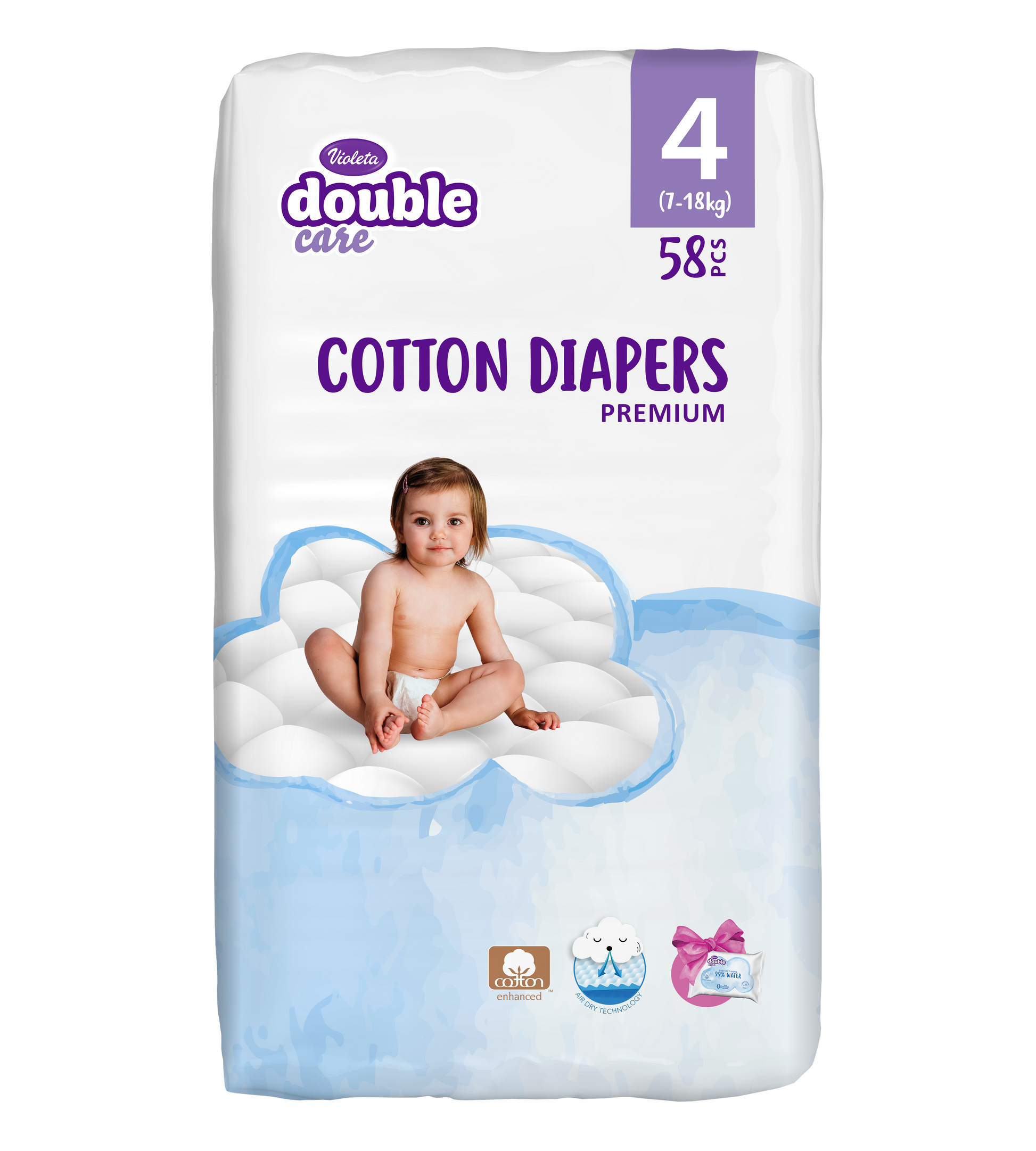 violeta double care pamuk 4 maxi pakovanje 