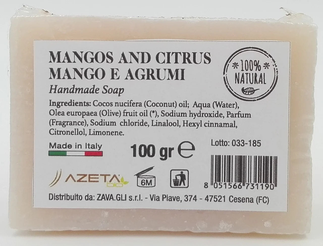 Azeta Bio Natural Baby Soap Mango & Citrus (100g)