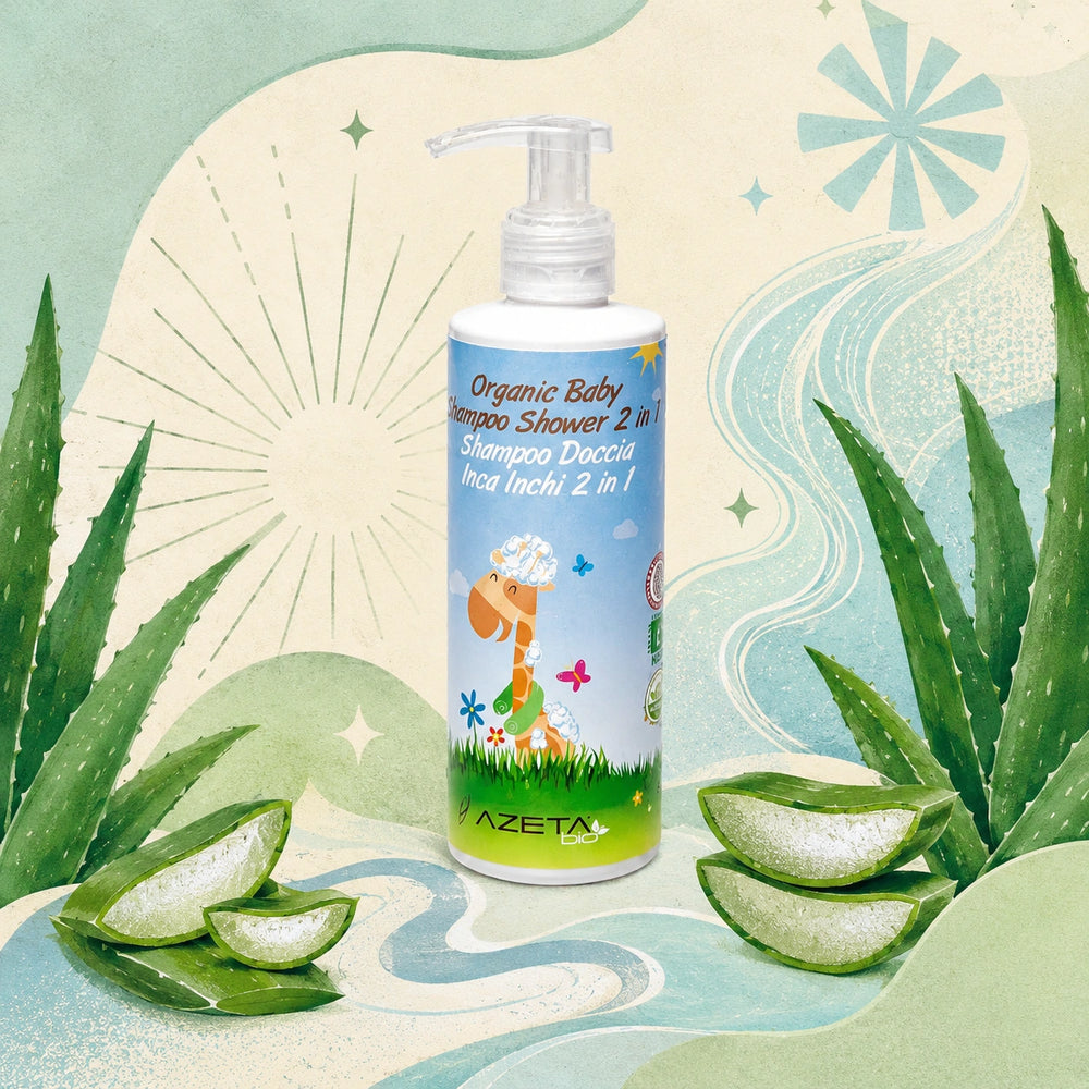 Azeta Bio Organic Hair and Body Shampoo Aloe Vera