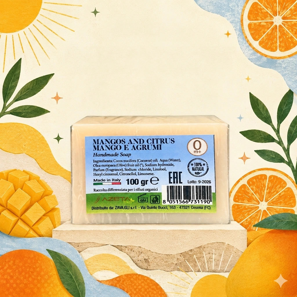 Azeta Bio Natural Baby Soap Mango & Citrus (100g)