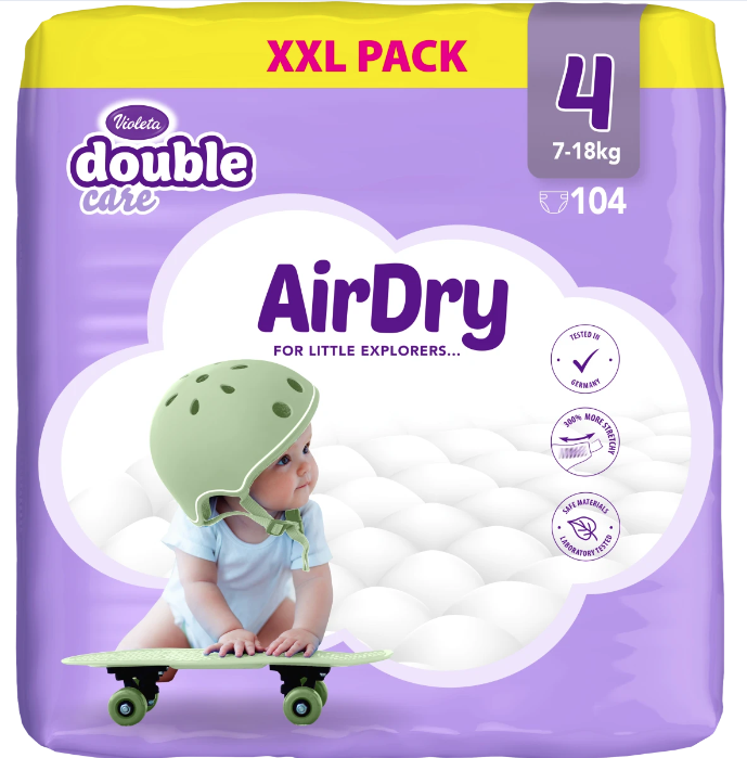 Violeta Double Care AirDry pelene 4 104kom